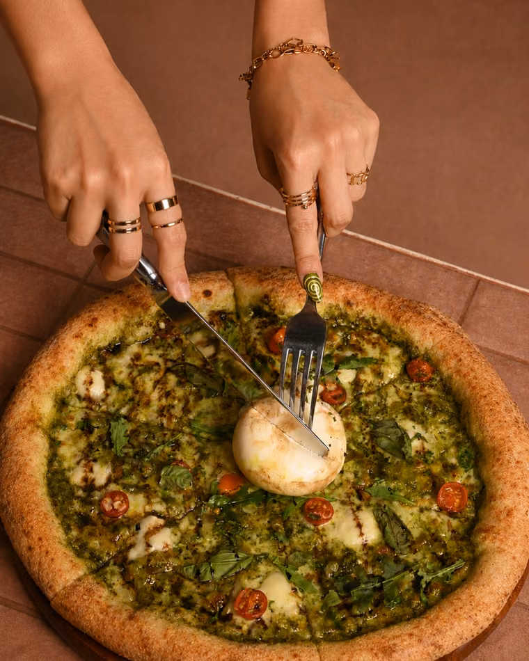 Burrata Pesto Pizza